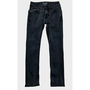 Salvage Straight Jeans Mens 28x30 Gray Slim Straight Denim Stretch Buckle